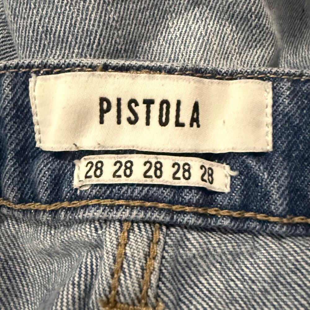 Pistola Distressed Denim Shorts 100% Cotton High-Rise Ripped Jean Shorts Size 28 - Picture 3 of 7